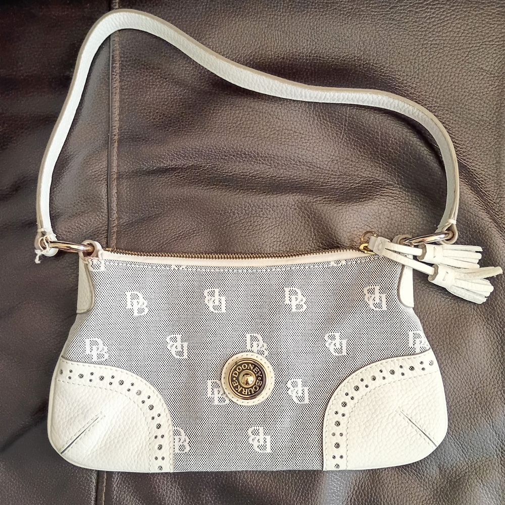 Dooney & Bourke Gray and Off White Women's Handbag Great Condition